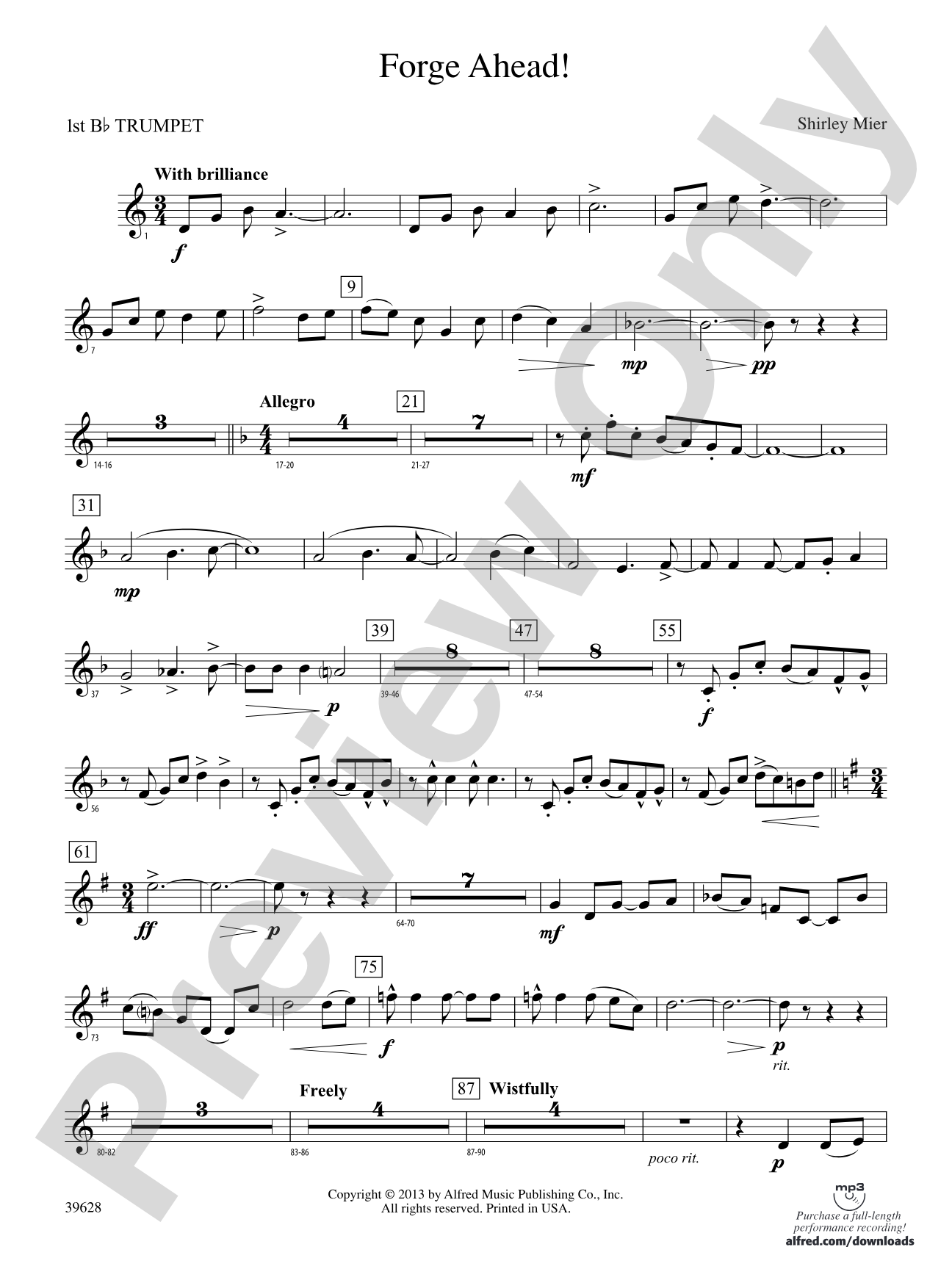 Forge Ahead!: 1st B-flat Trumpet