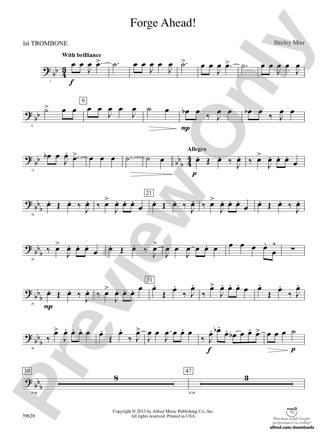 Forge Ahead!: 1st Trombone