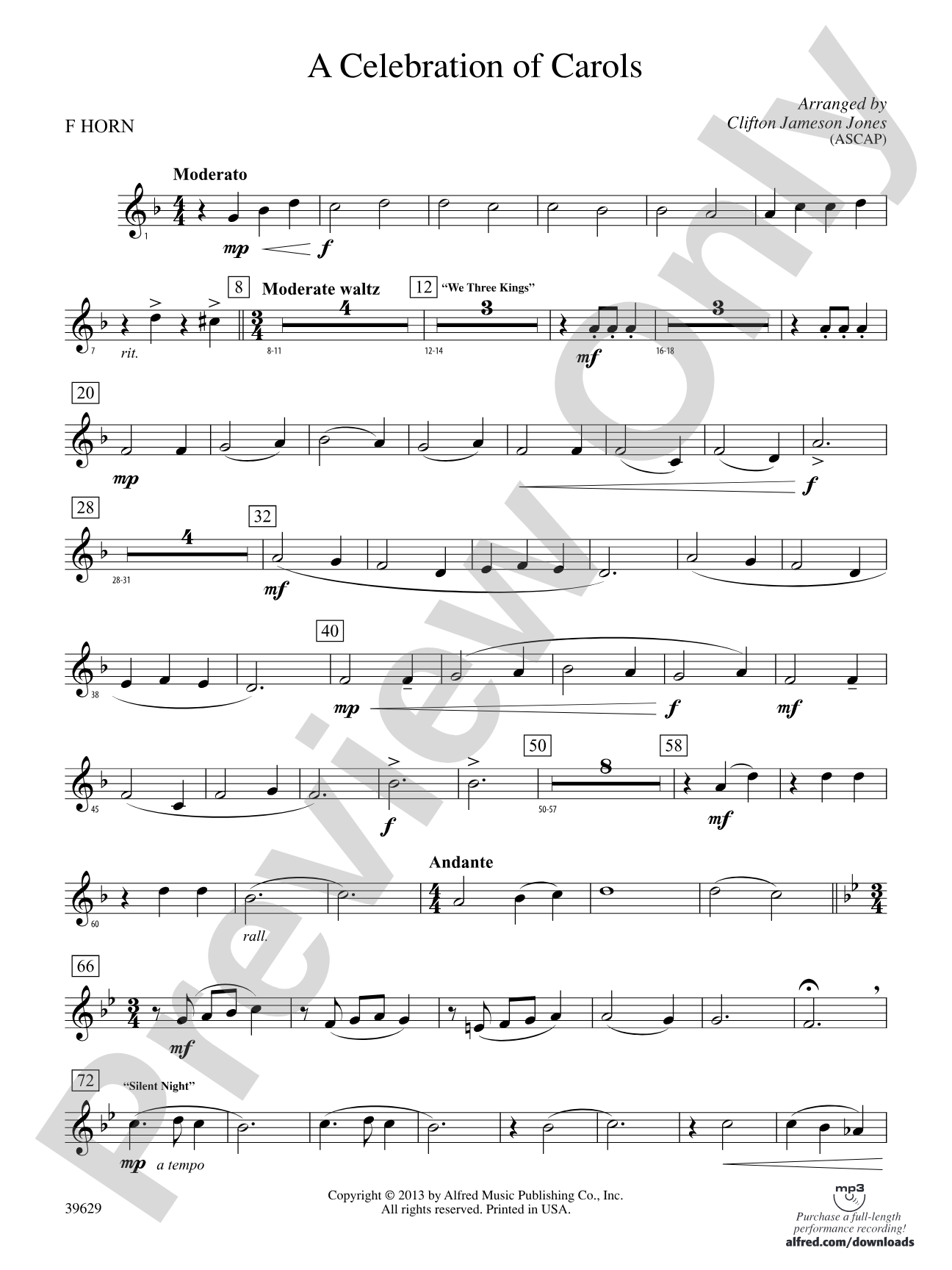 A Celebration of Carols: 1st F Horn