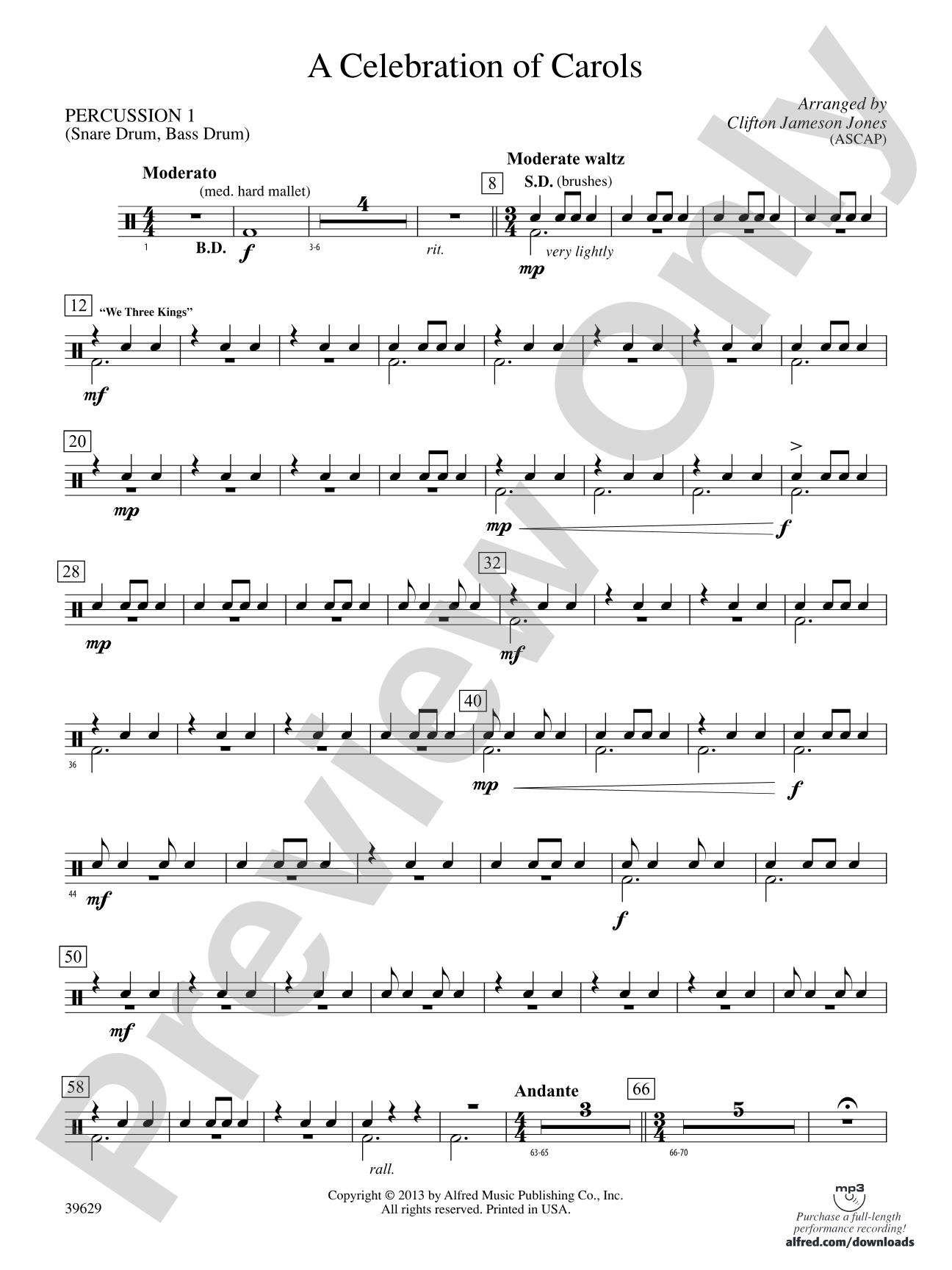 A Celebration of Carols: 1st Percussion