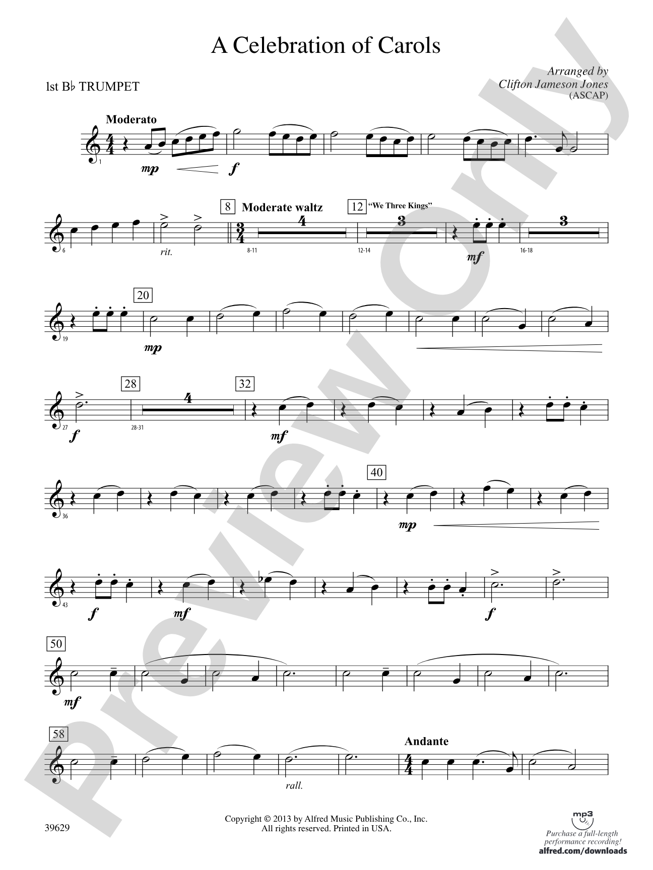 A Celebration of Carols: 1st B-flat Trumpet
