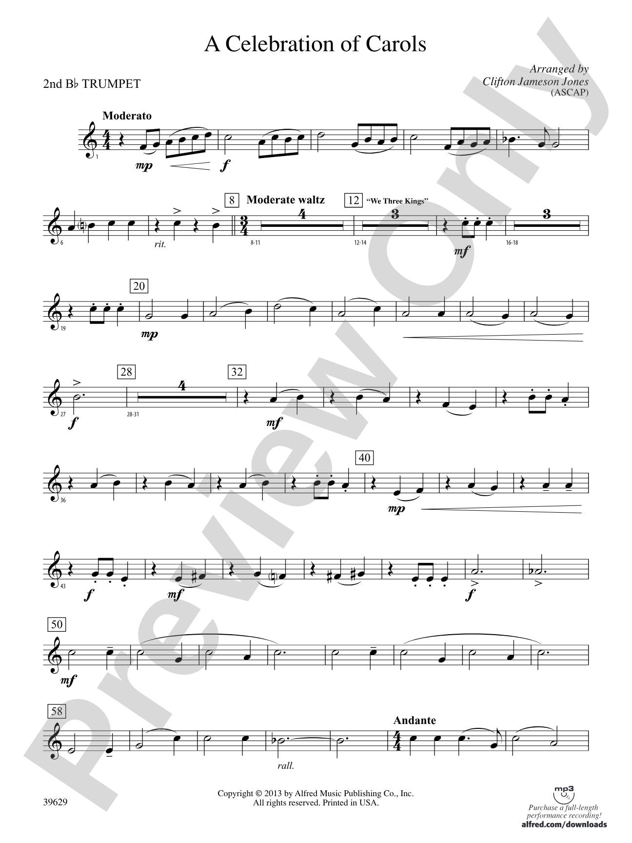 A Celebration of Carols: 2nd B-flat Trumpet