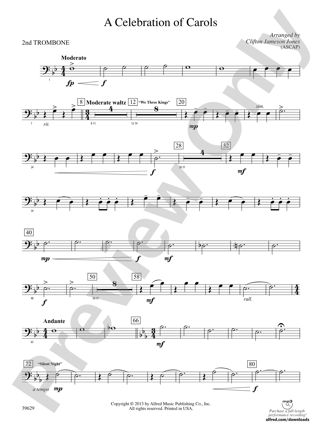 A Celebration of Carols: 2nd Trombone