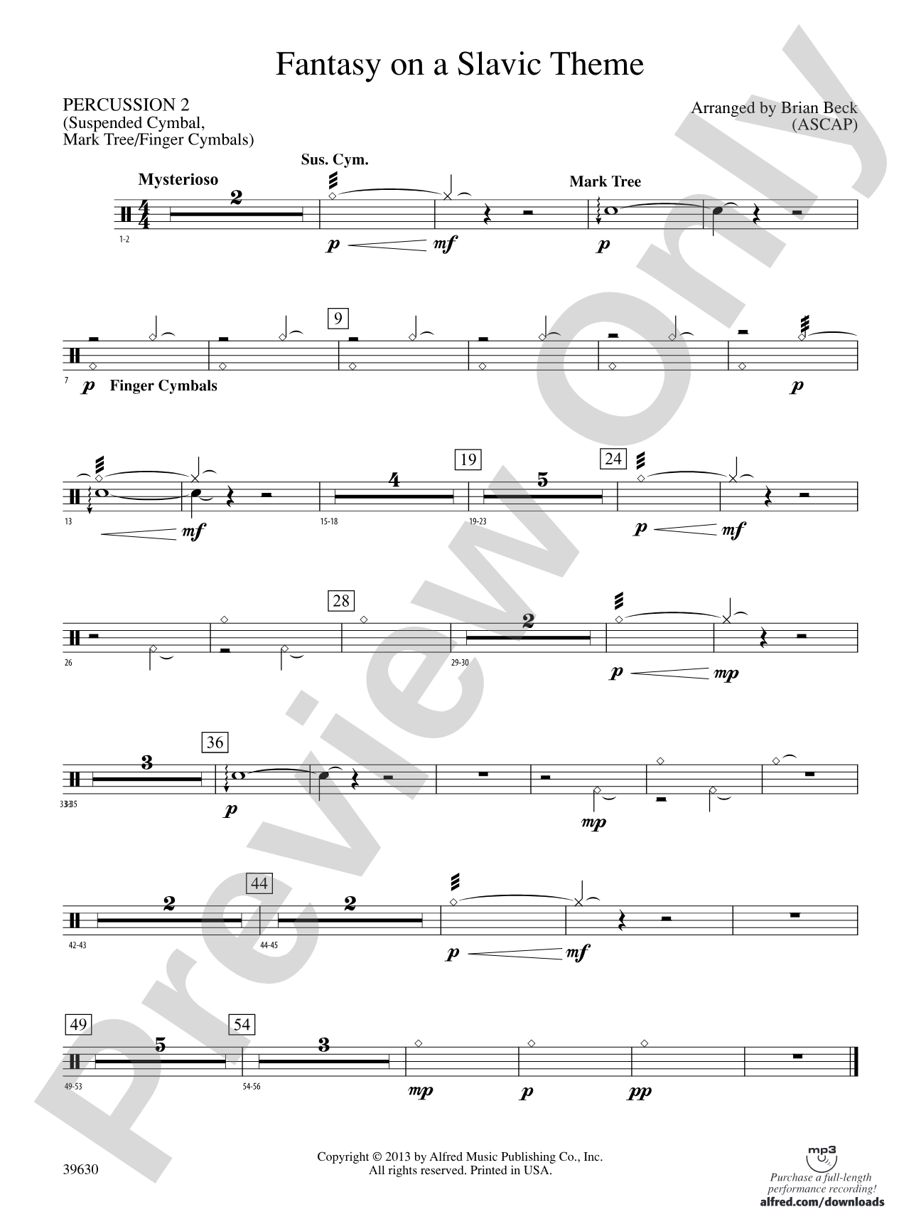 Fantasy on a Slavic Theme: 2nd Percussion