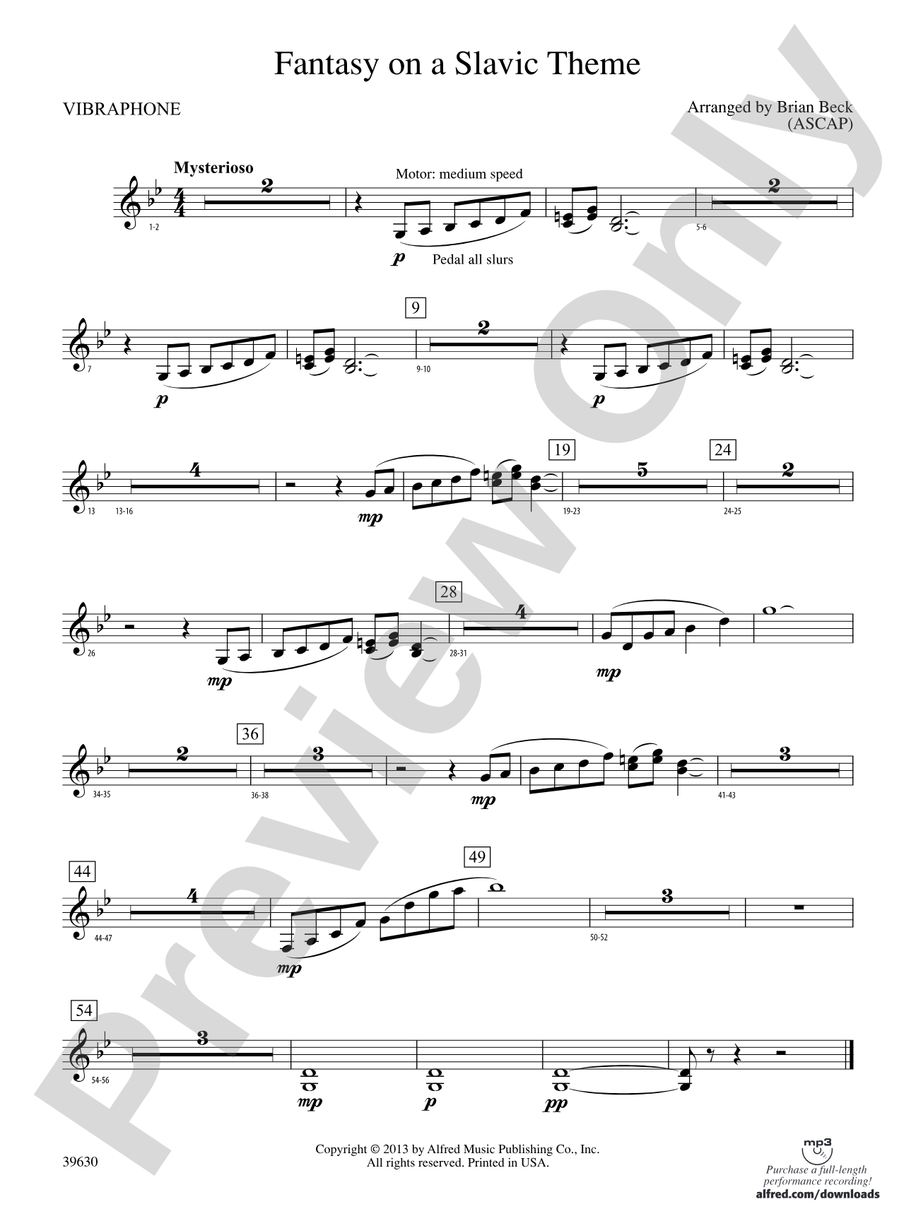 Fantasy on a Slavic Theme: Vibraphone
