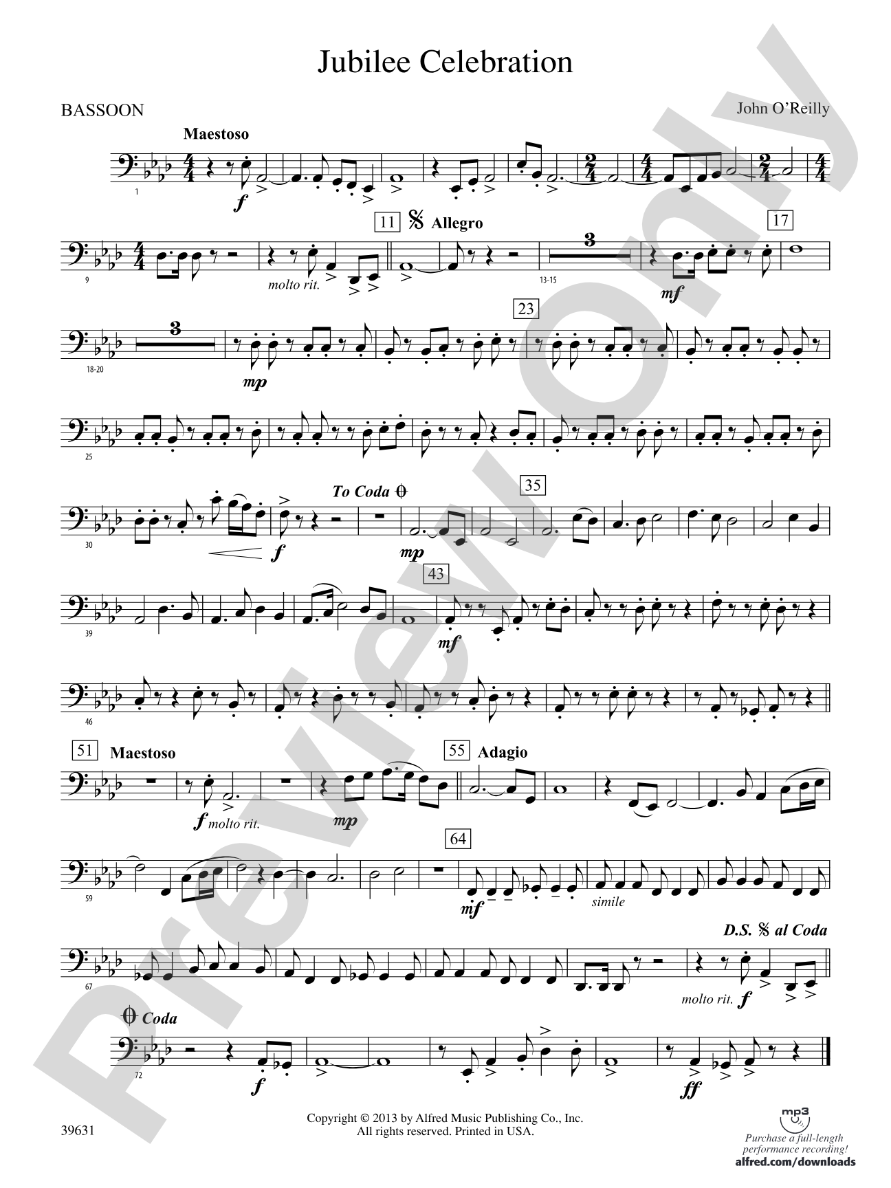 Jubilee Celebration: Bassoon