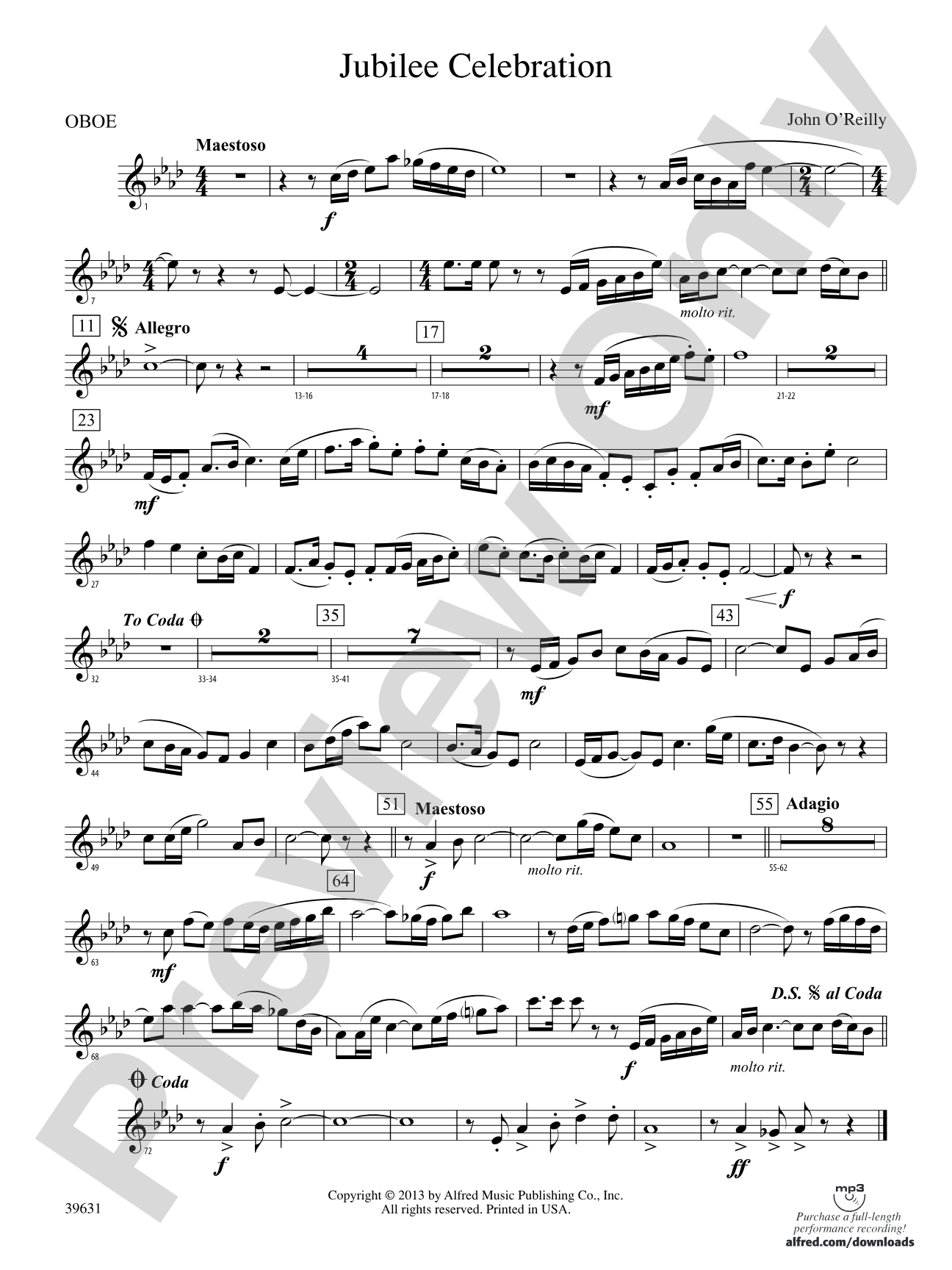 Jubilee Celebration: Oboe