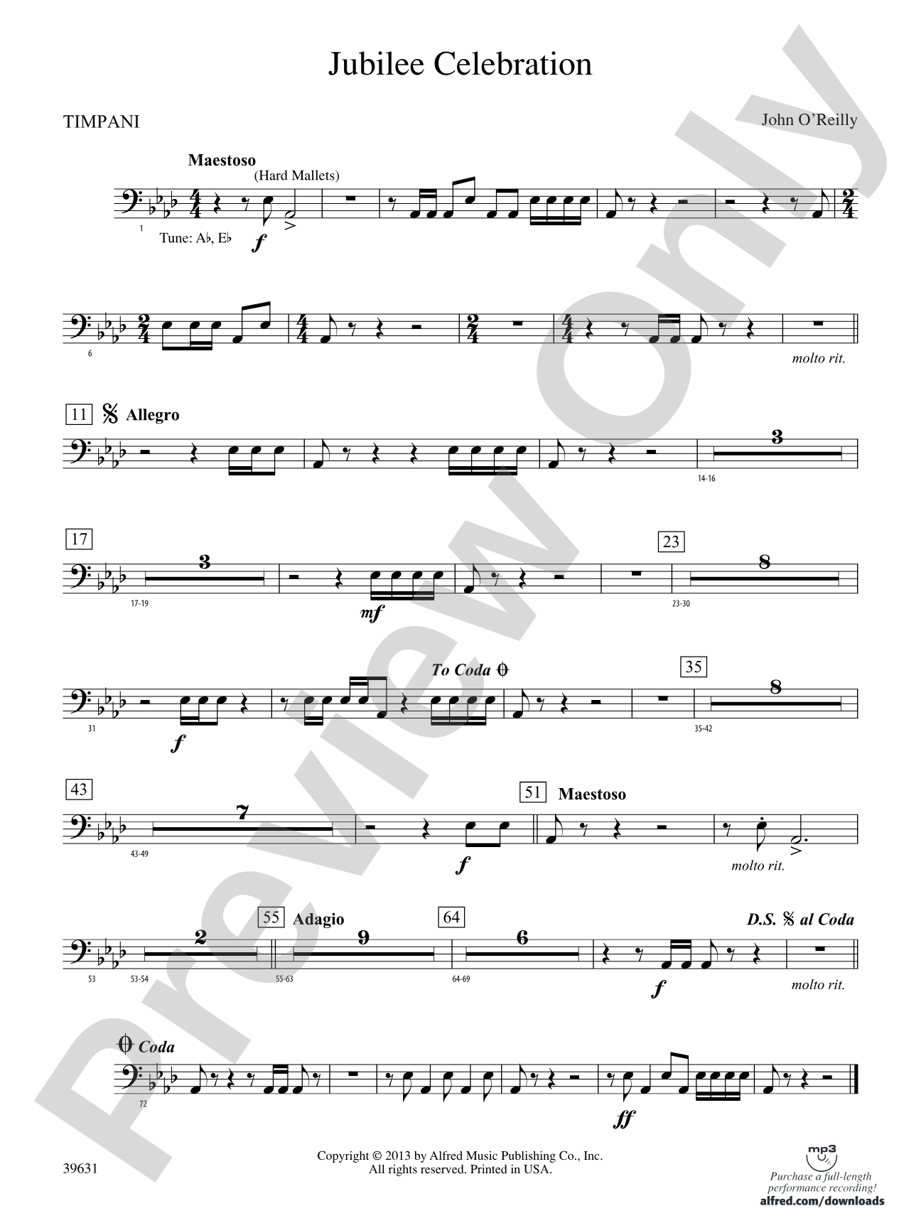 Jubilee Celebration: Timpani