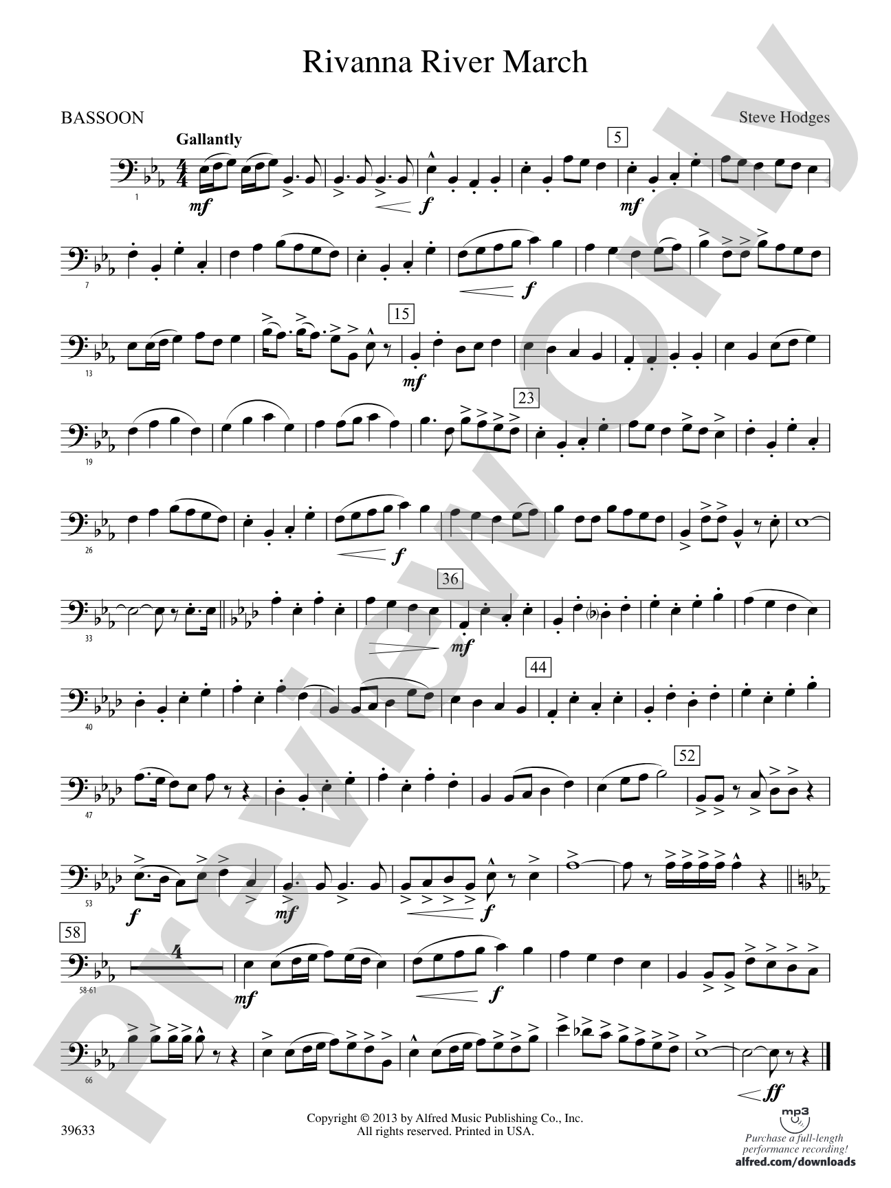Rivanna River March: Bassoon