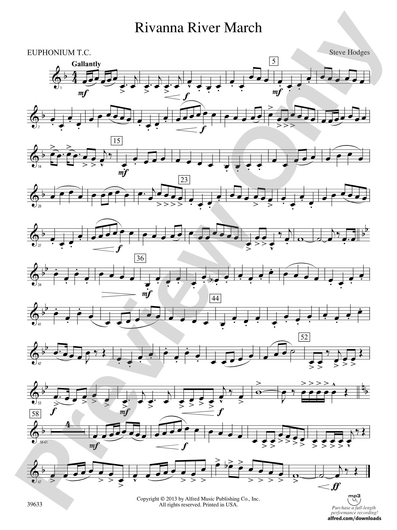 Rivanna River March: Baritone T.C.