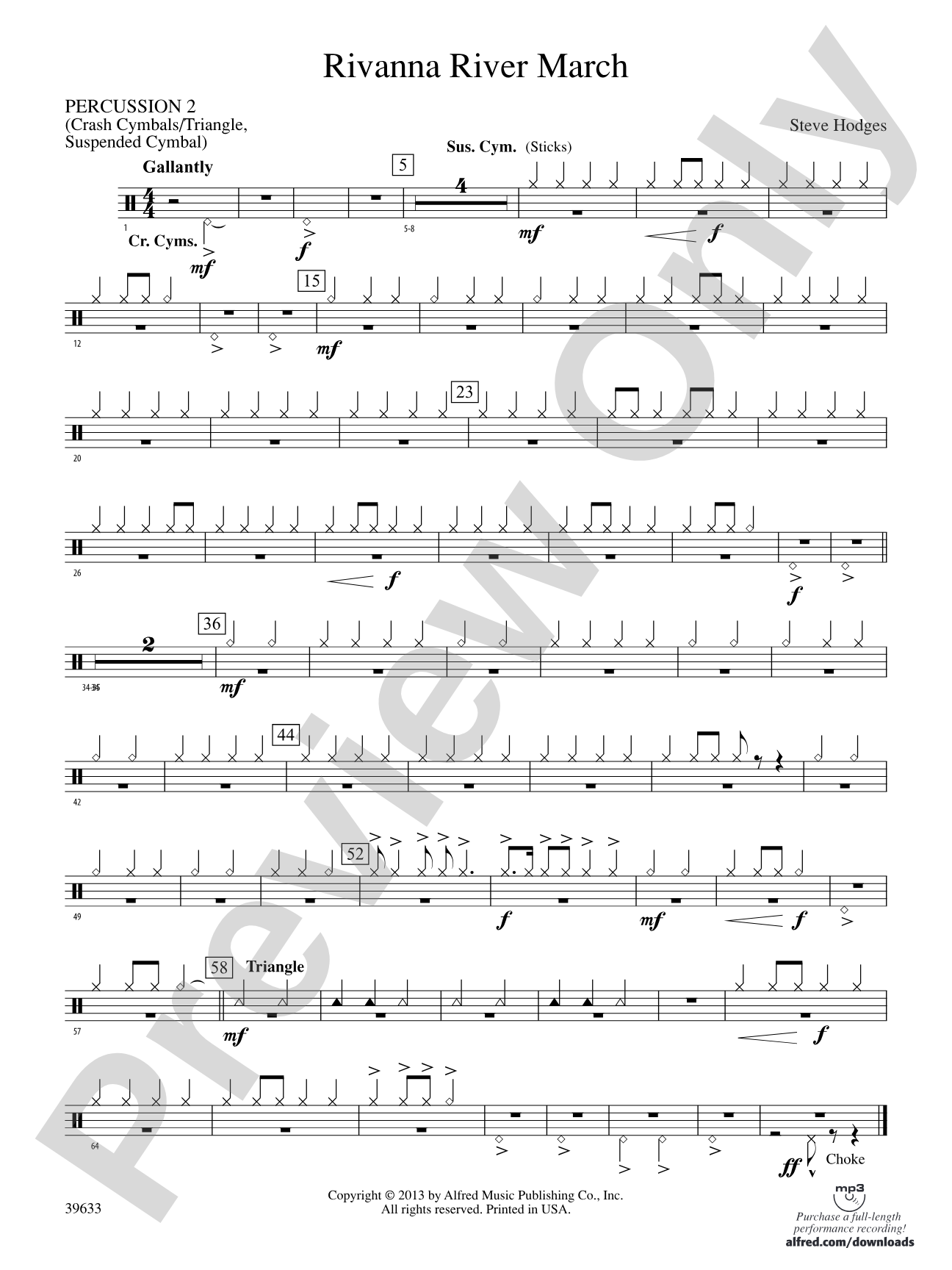 Rivanna River March: 2nd Percussion