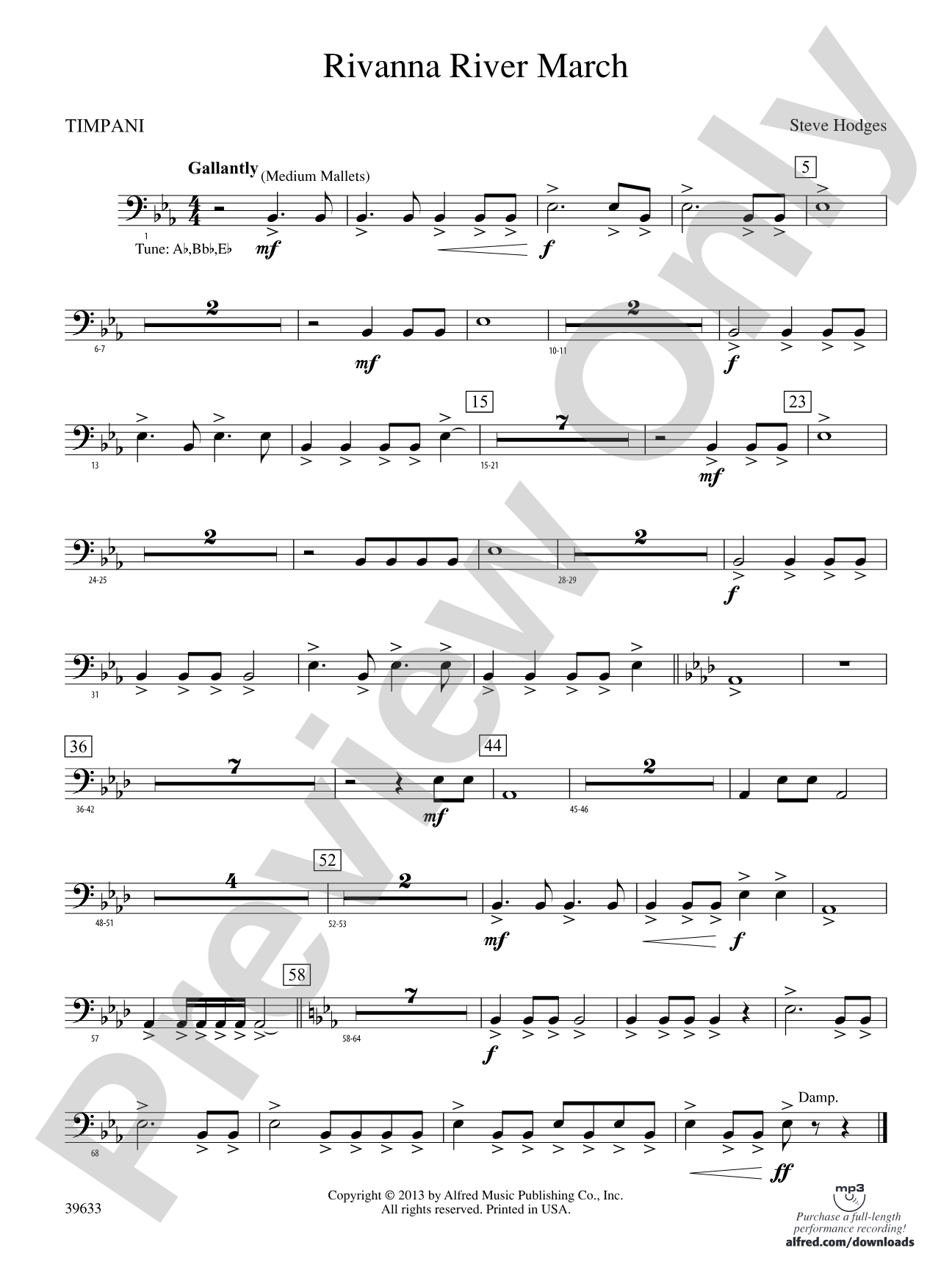 Rivanna River March: Timpani