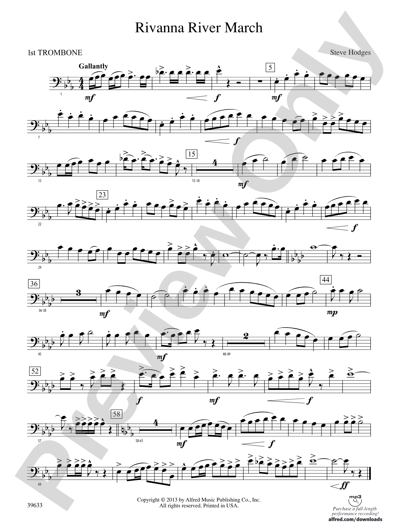 Rivanna River March: 1st Trombone