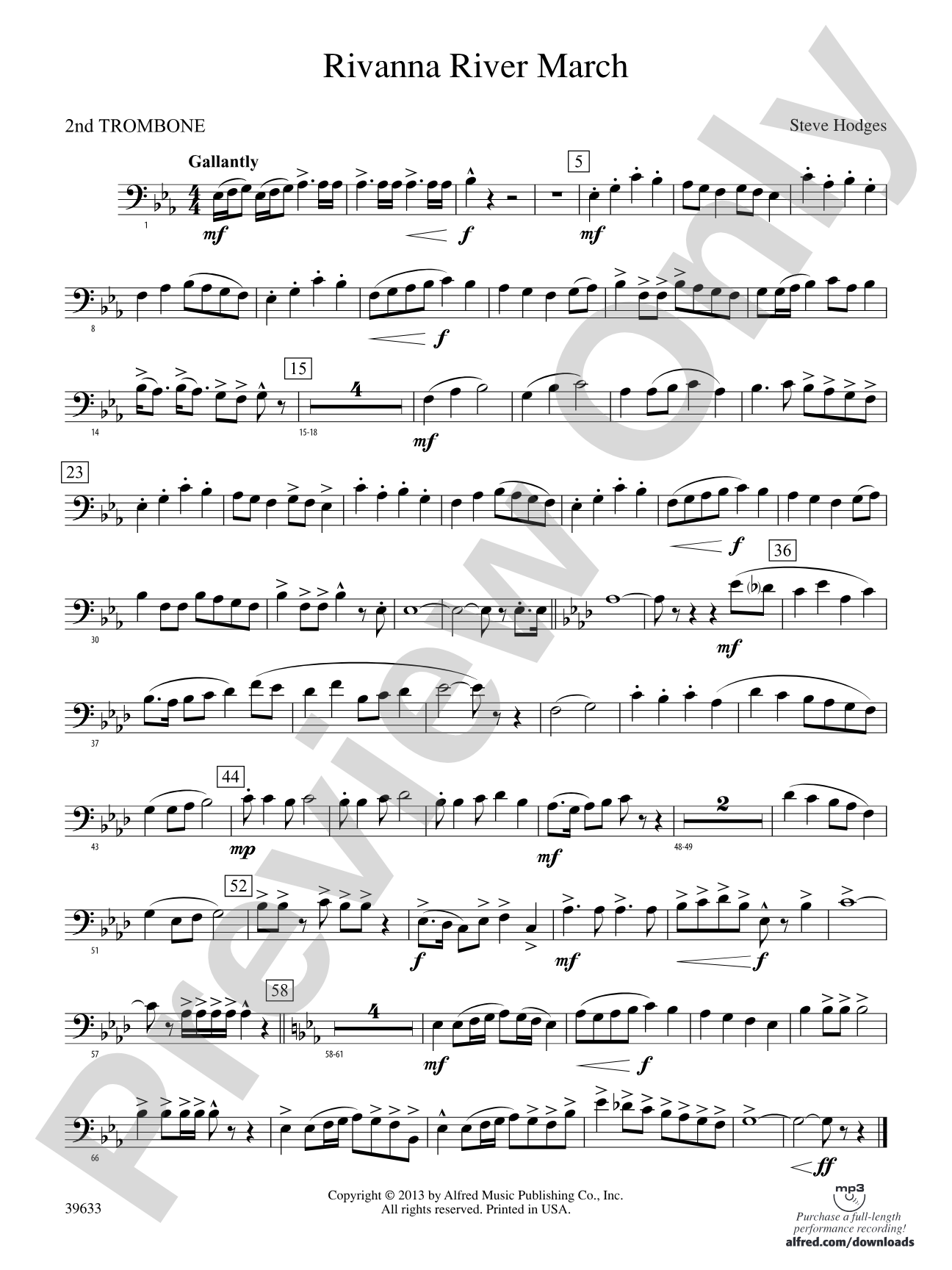 Rivanna River March: 2nd Trombone