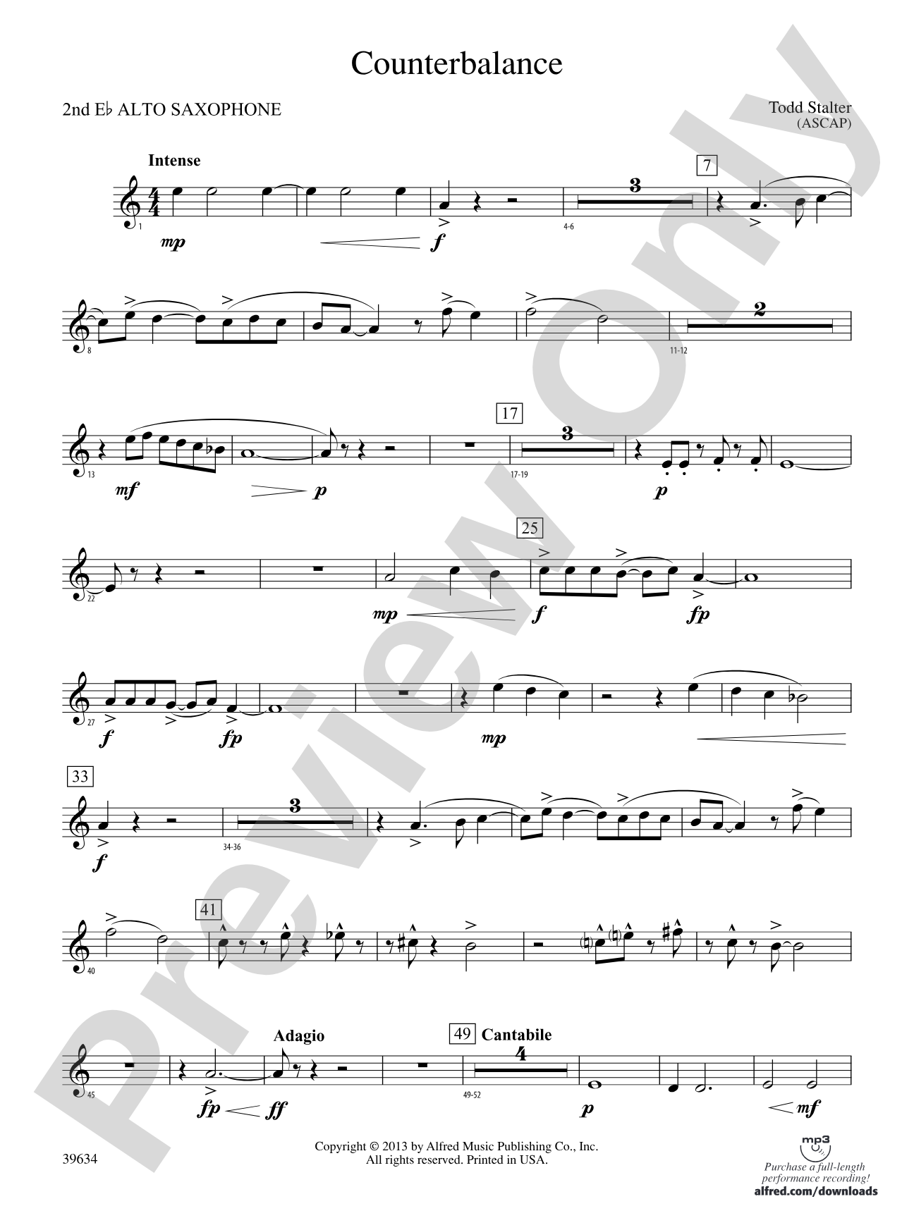 Counterbalance: 2nd E-flat Alto Saxophone