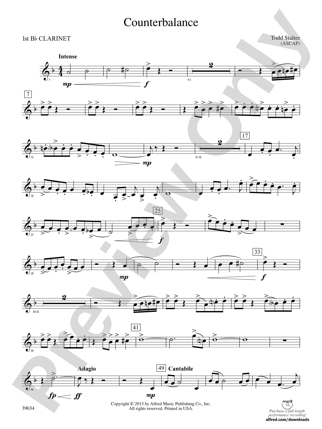 Counterbalance: 1st B-flat Clarinet