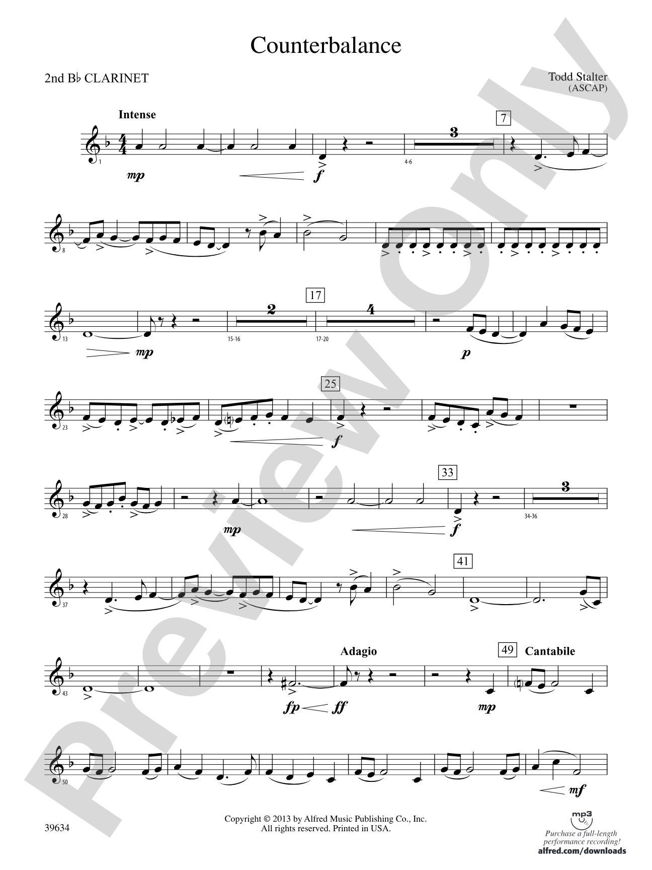 Counterbalance: 2nd B-flat Clarinet