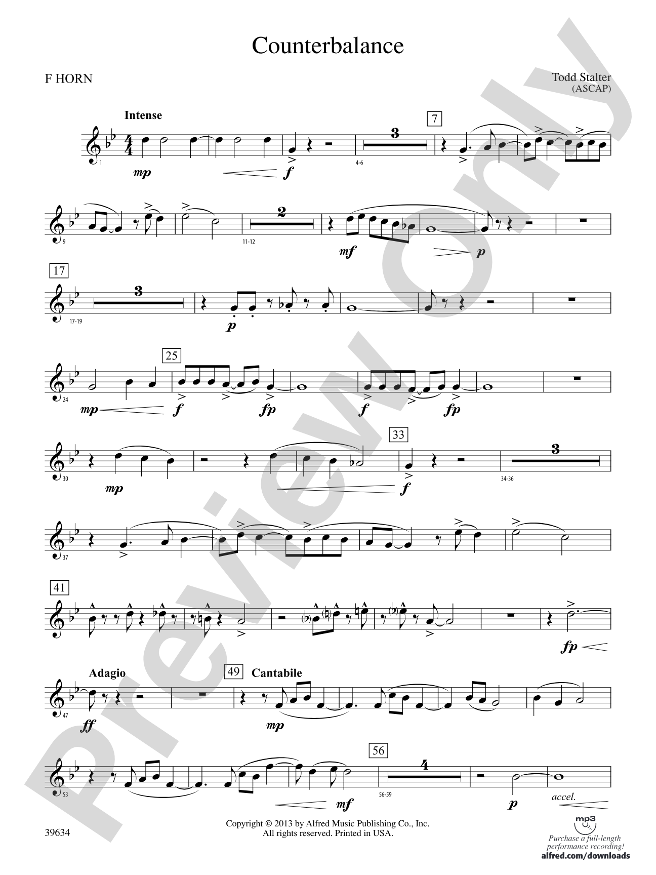 Counterbalance: 1st F Horn