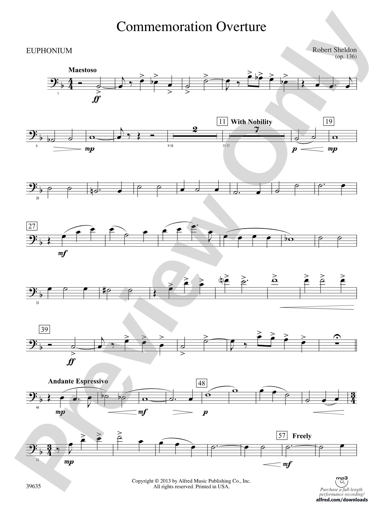 Commemoration Overture: Baritone B.C.