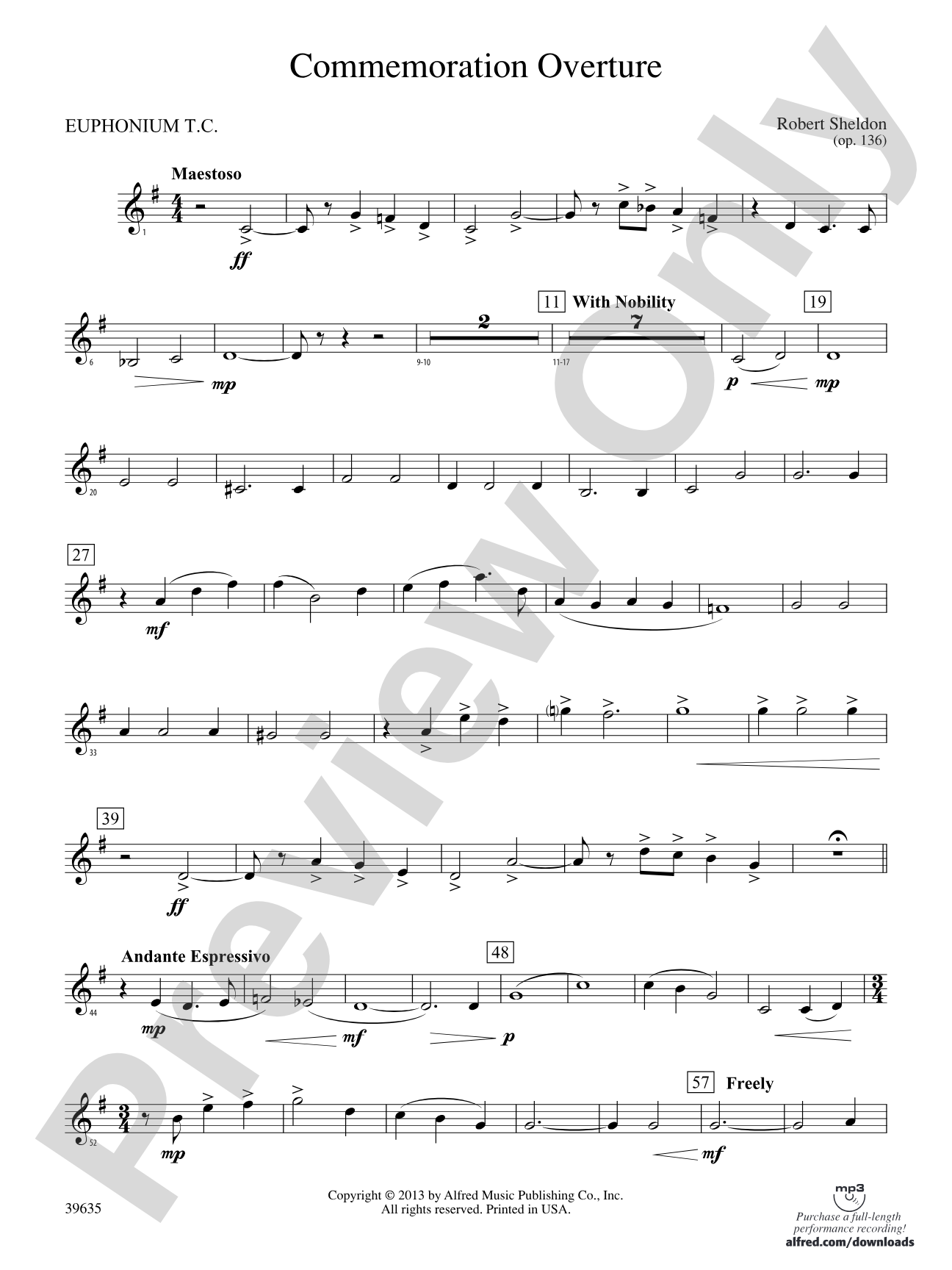 Commemoration Overture: Baritone T.C.