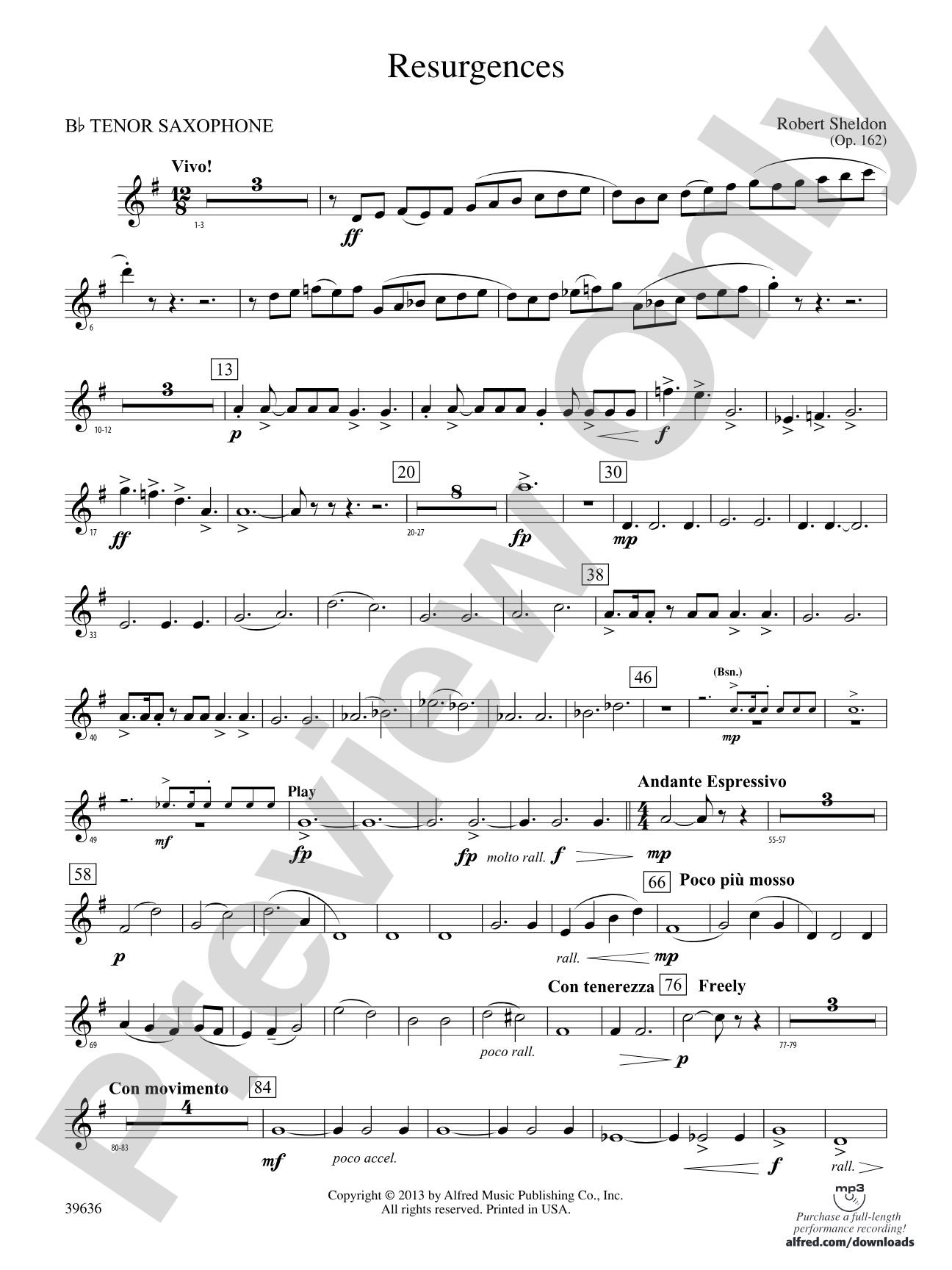 Resurgences: B-flat Tenor Saxophone