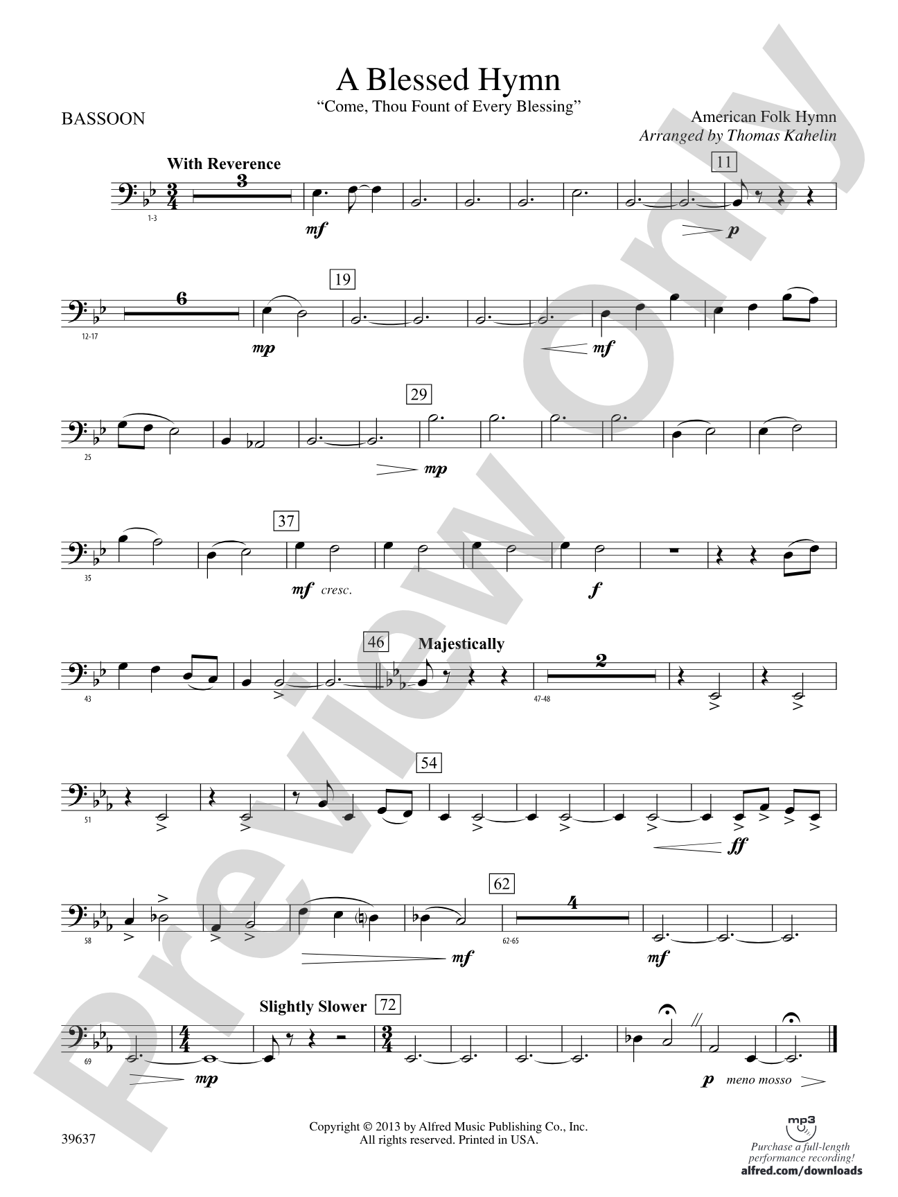 A Blessed Hymn: Bassoon