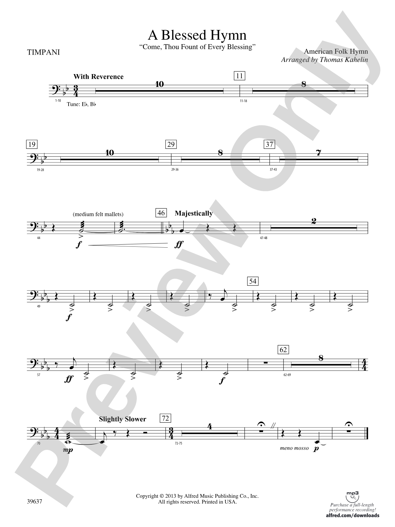 A Blessed Hymn: Timpani