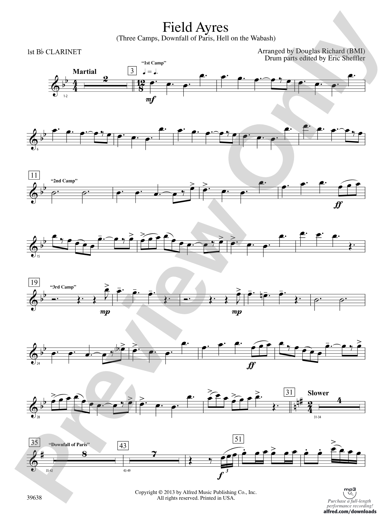 Field Ayres: 1st B-flat Clarinet