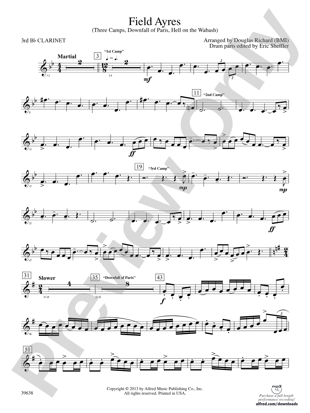 Field Ayres: 3rd B-flat Clarinet