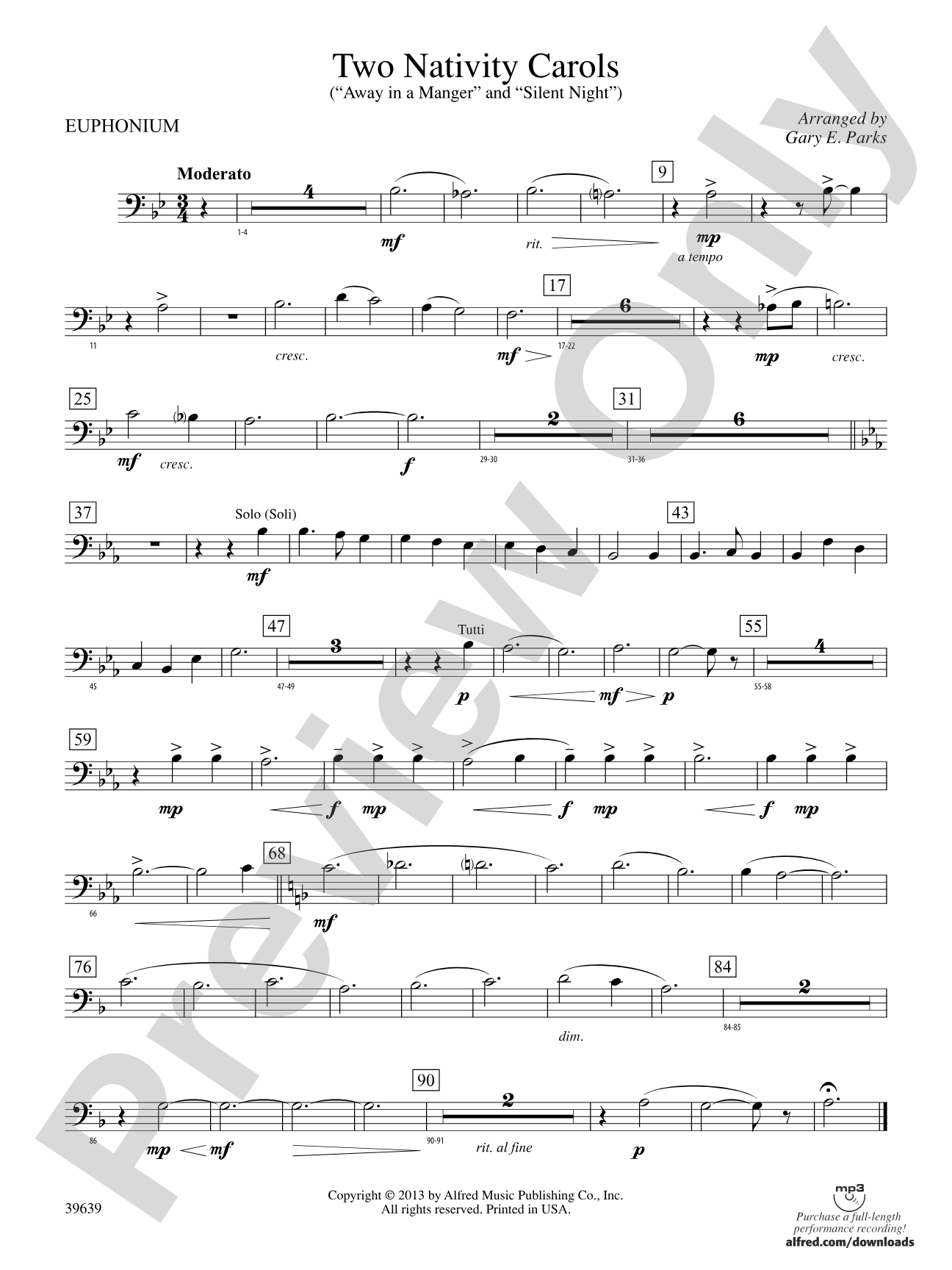 Two Nativity Carols: Baritone B.C.