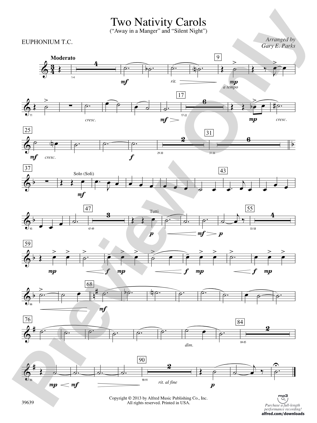 Two Nativity Carols: Baritone T.C.