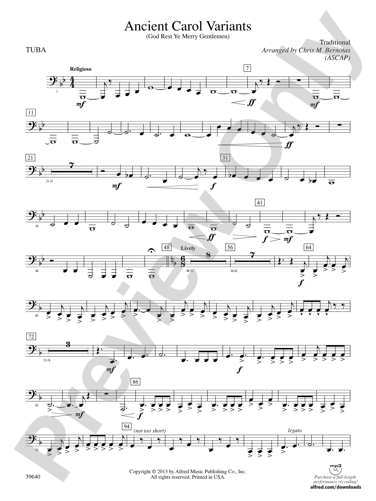 Ancient Carol Variants: Tuba