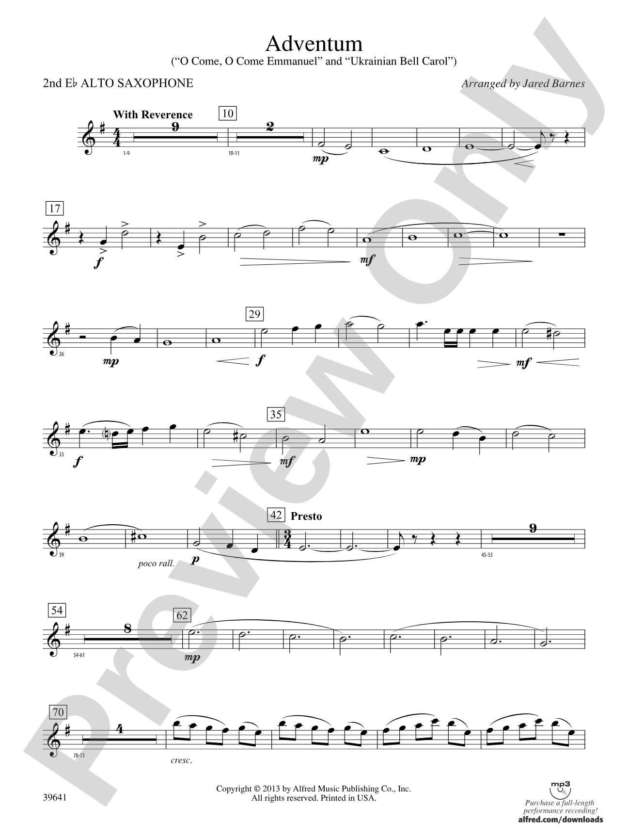 Adventum: 2nd E-flat Alto Saxophone