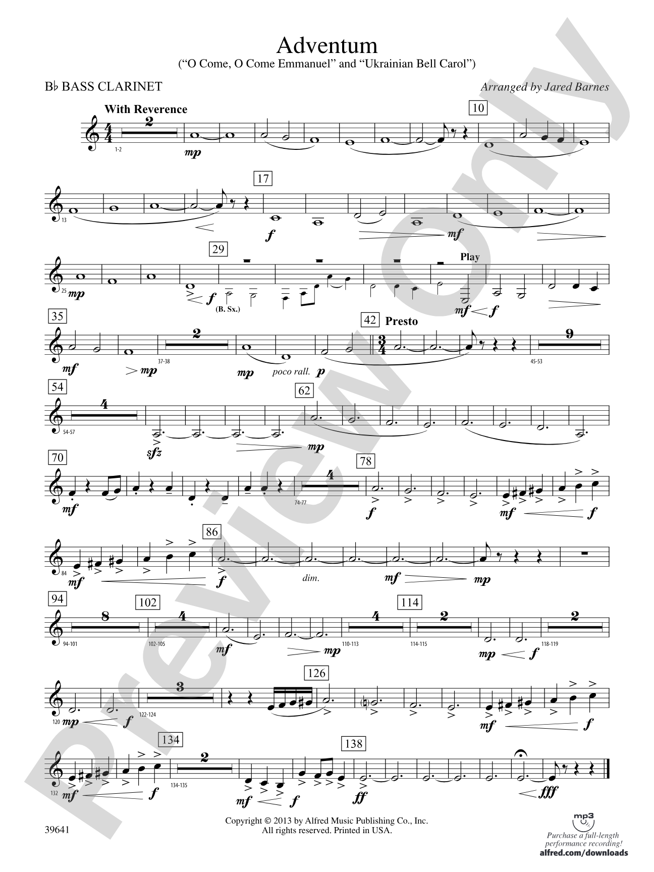 Adventum: B-flat Bass Clarinet