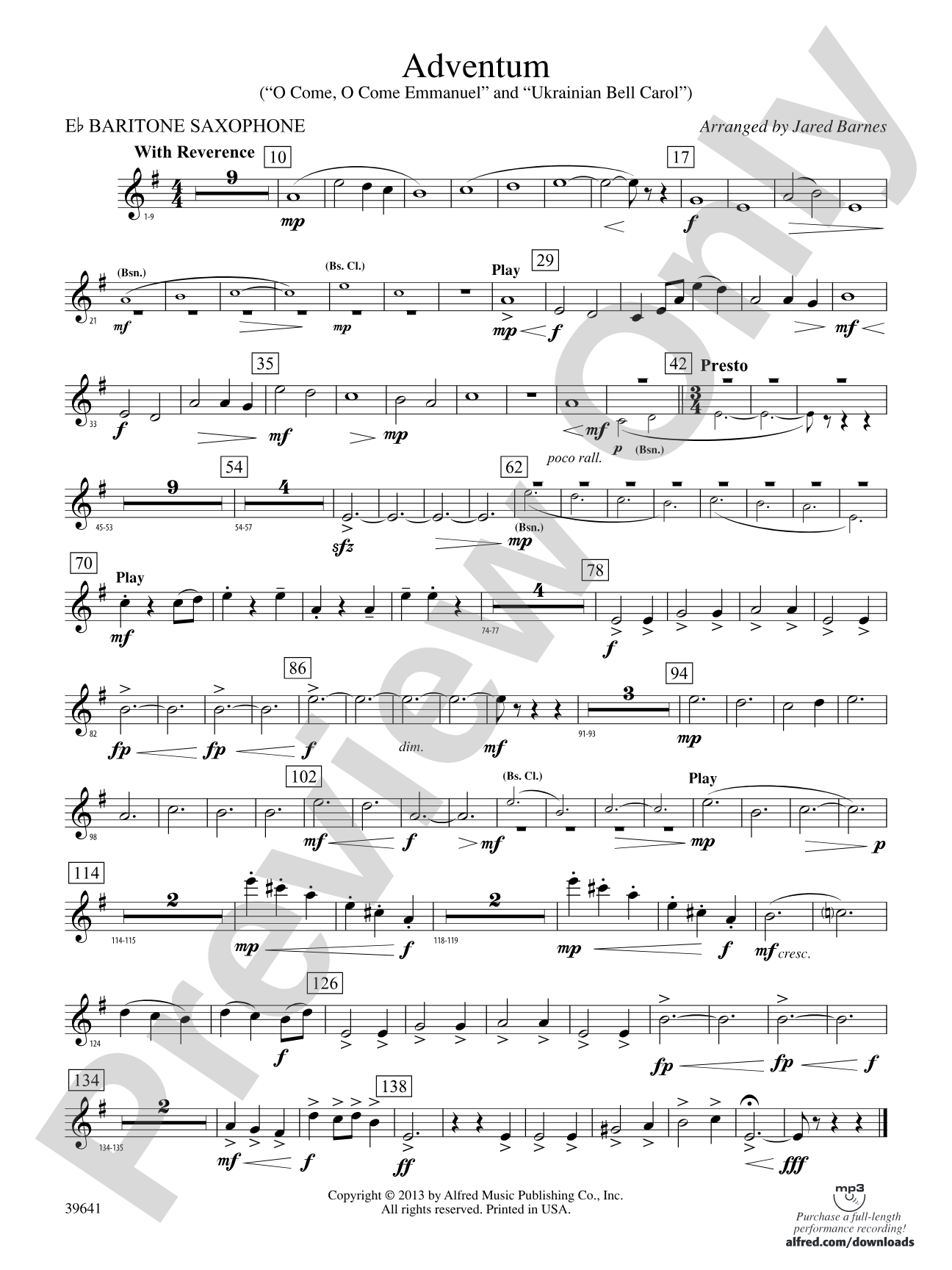 Adventum: E-flat Baritone Saxophone