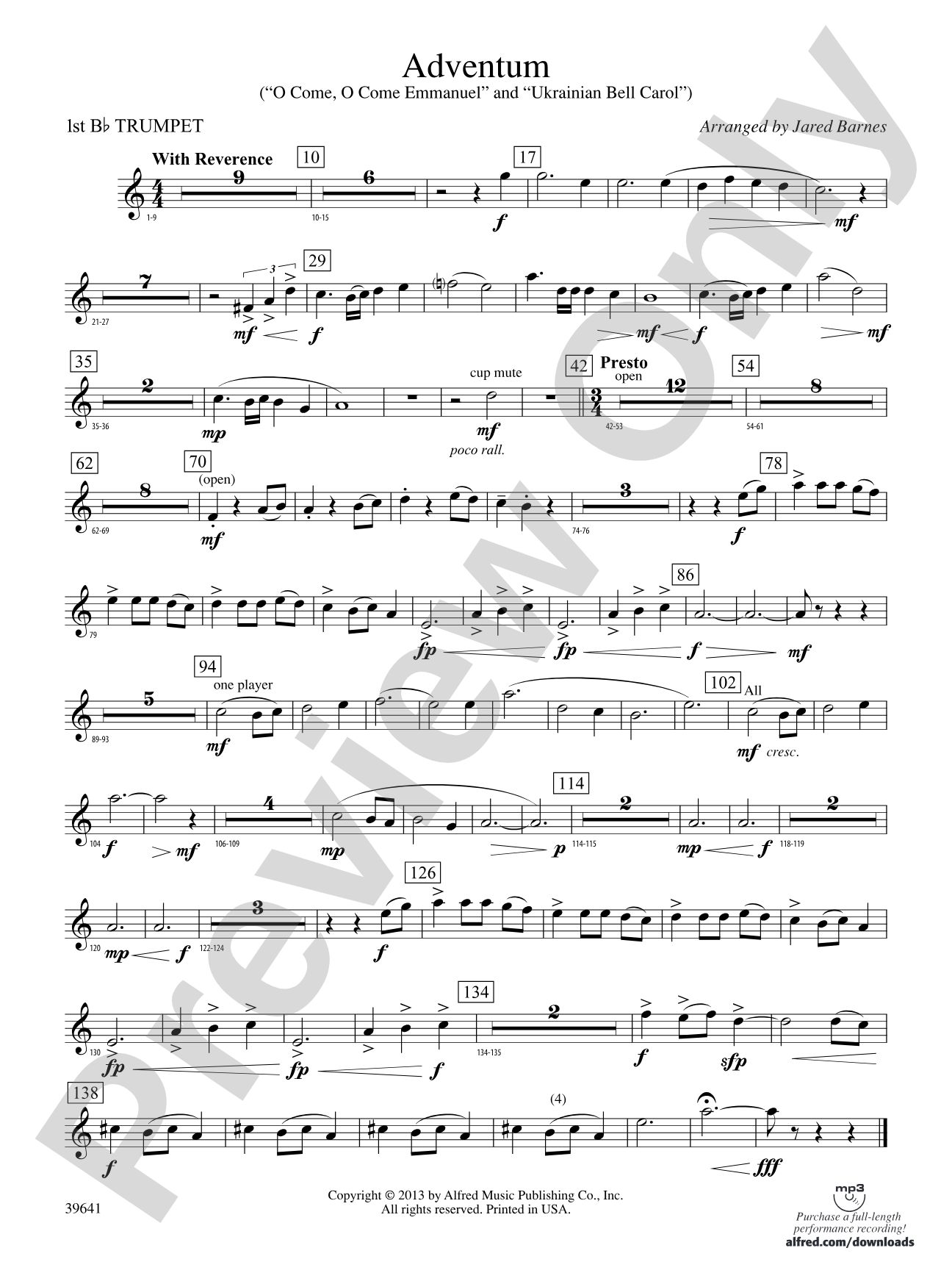 Adventum: 1st B-flat Trumpet