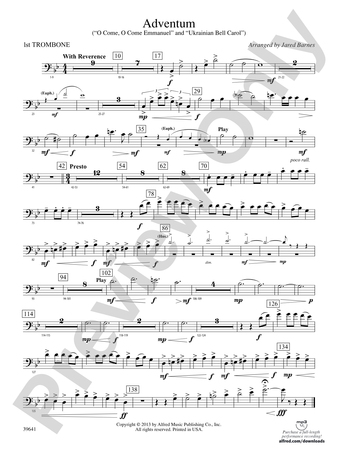Adventum: 1st Trombone
