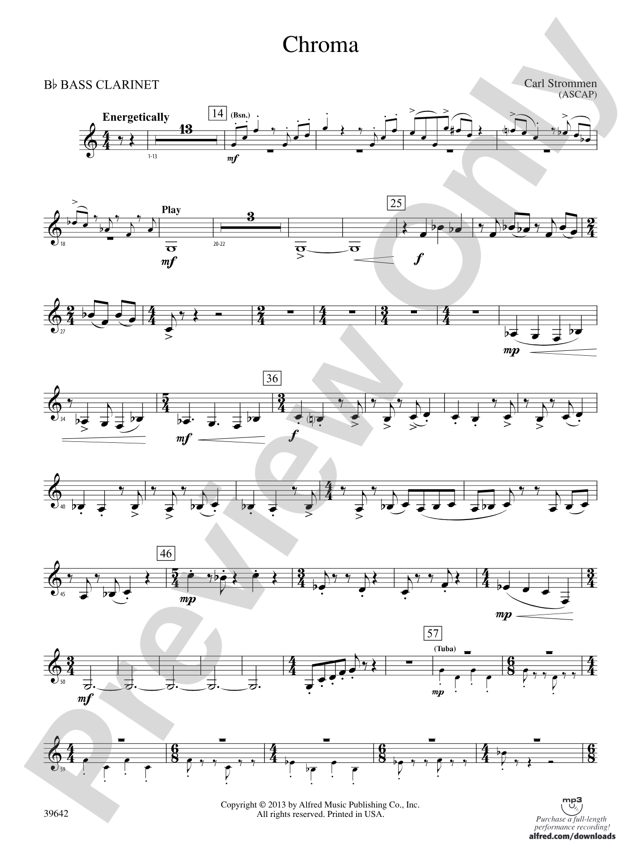 Chroma: B-flat Bass Clarinet