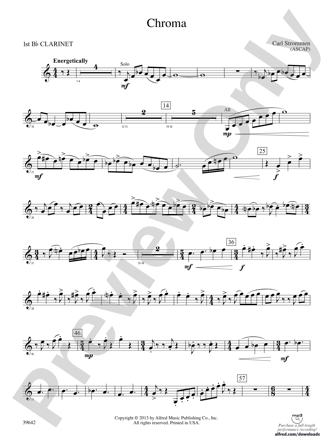 Chroma: 1st B-flat Clarinet