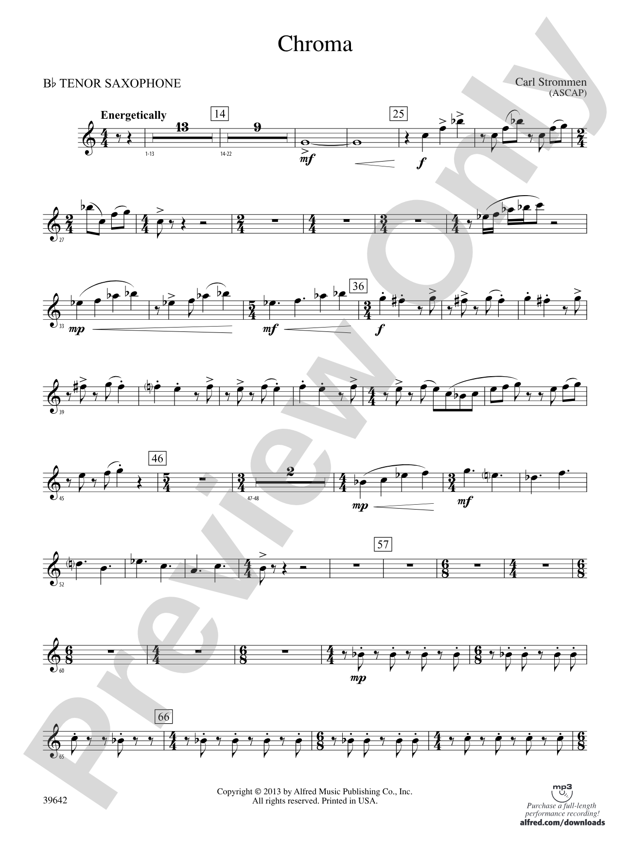 Chroma: B-flat Tenor Saxophone
