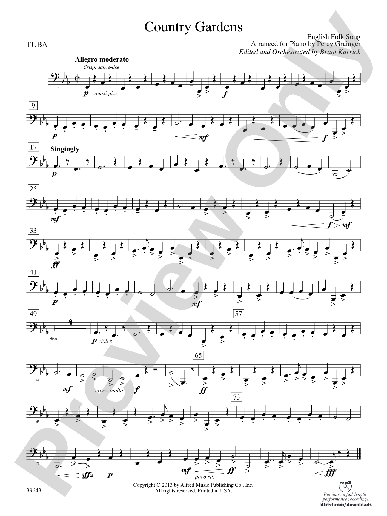 Country Gardens: Tuba