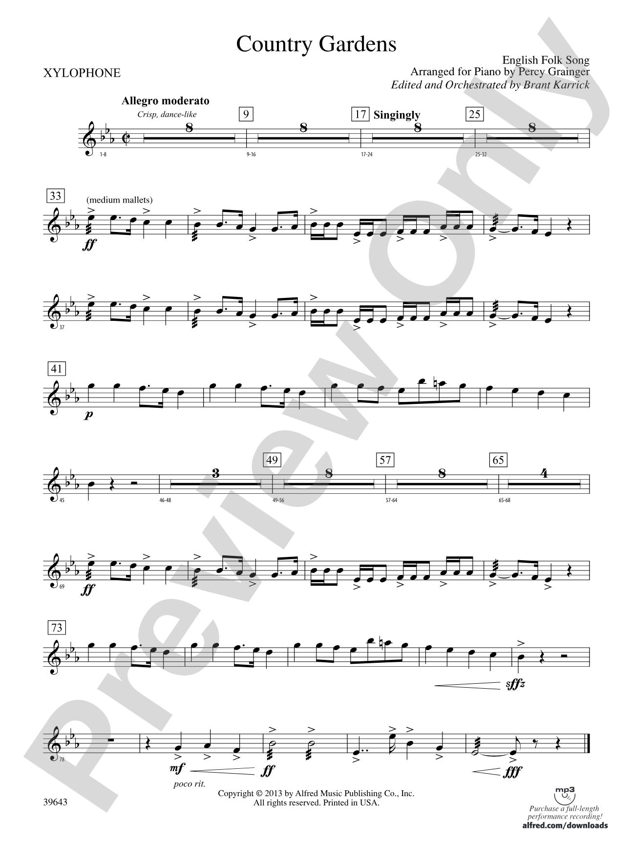 Country Gardens: Xylophone