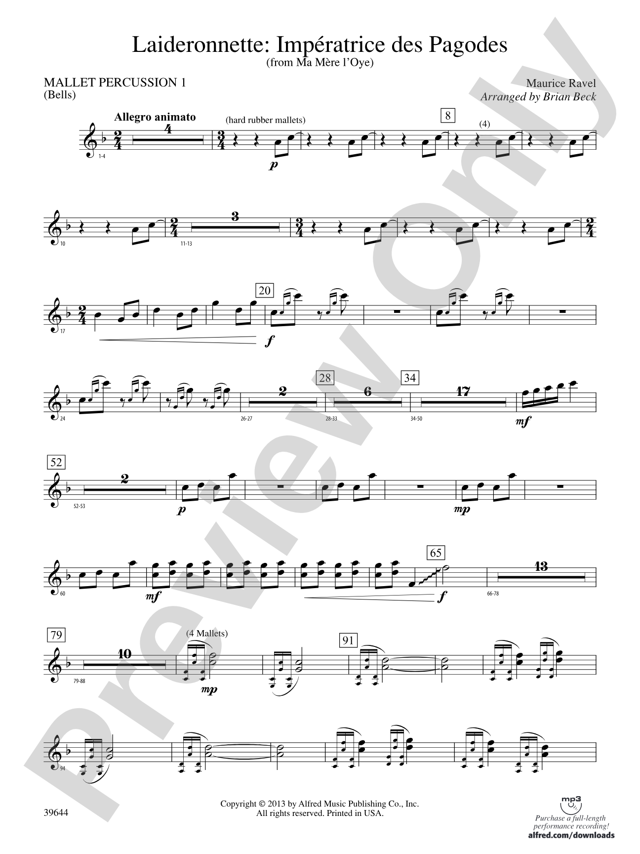 Laideronnette: Impératrice des Pagodes (from Ma mère l'oye ): Mallets