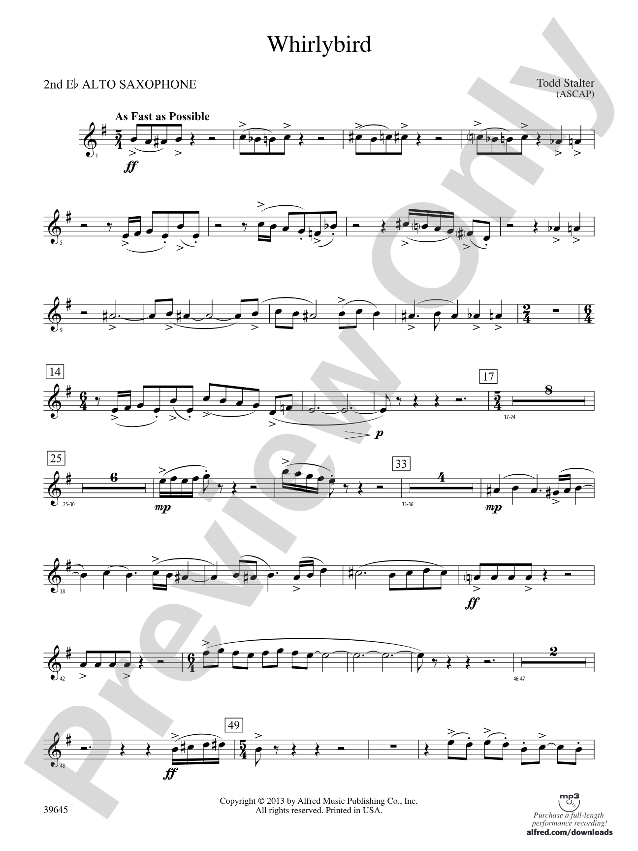 Whirlybird: 2nd E-flat Alto Saxophone