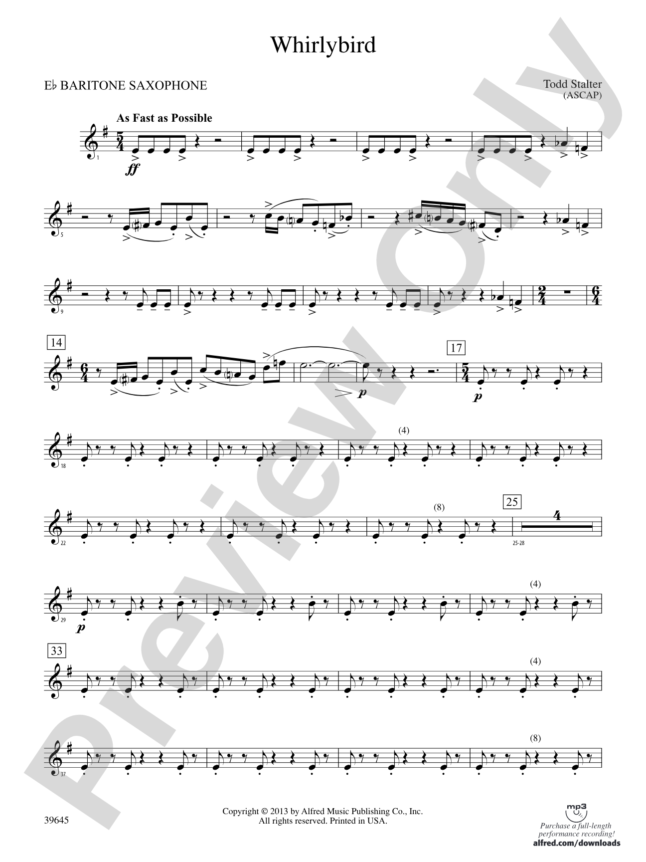 Whirlybird: E-flat Baritone Saxophone