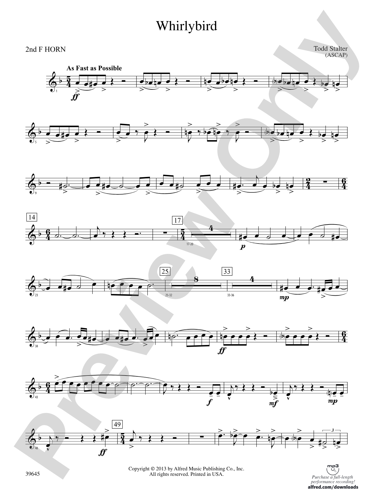 Whirlybird: 2nd F Horn