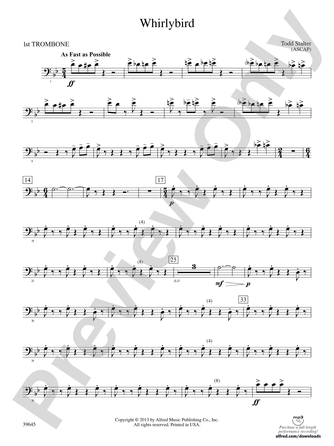 Whirlybird: 1st Trombone