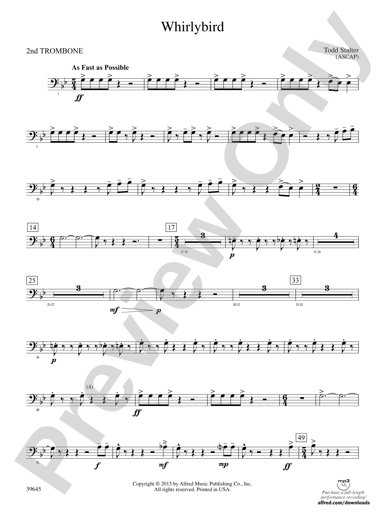 Whirlybird: 2nd Trombone
