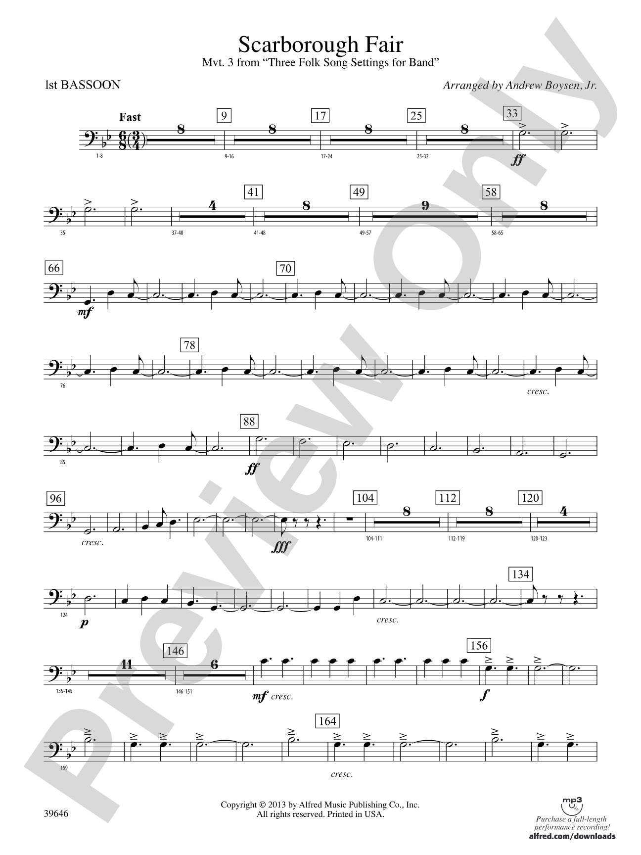 Scarborough Fair: Bassoon