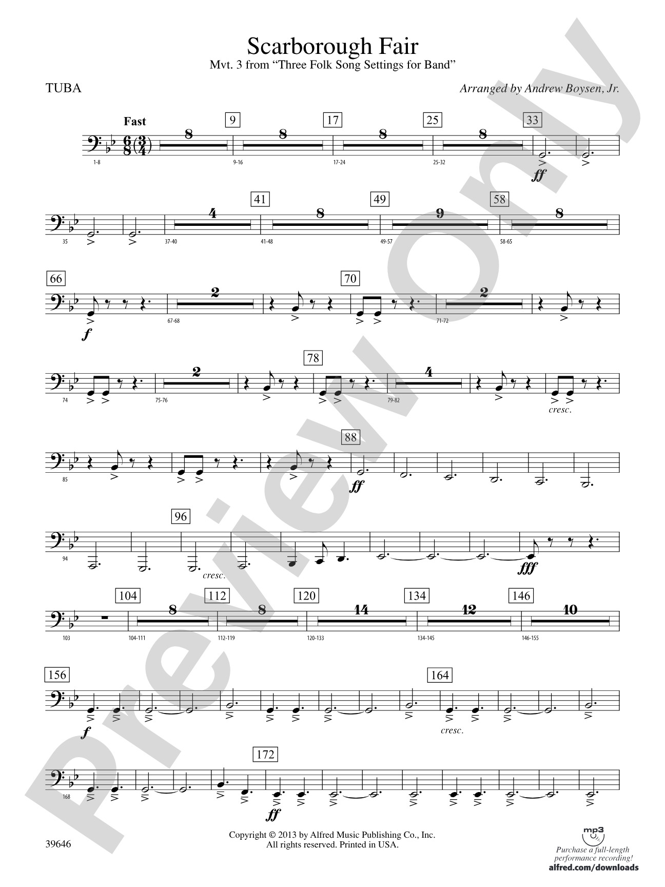 Scarborough Fair: Tuba